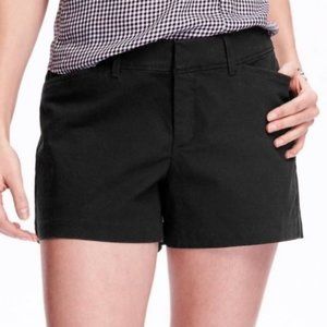 OLD NAVY Black Pixie Chino Shorts 4 In Inseam Sz 14